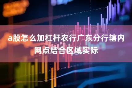 a股怎么加杠杆农行广东分行辖内网点结合区域实际